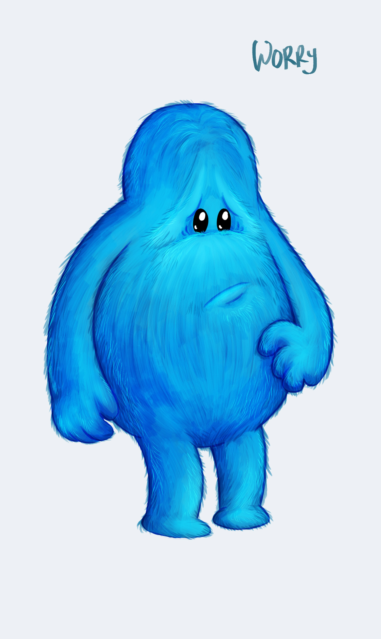 Digital concept of blue character