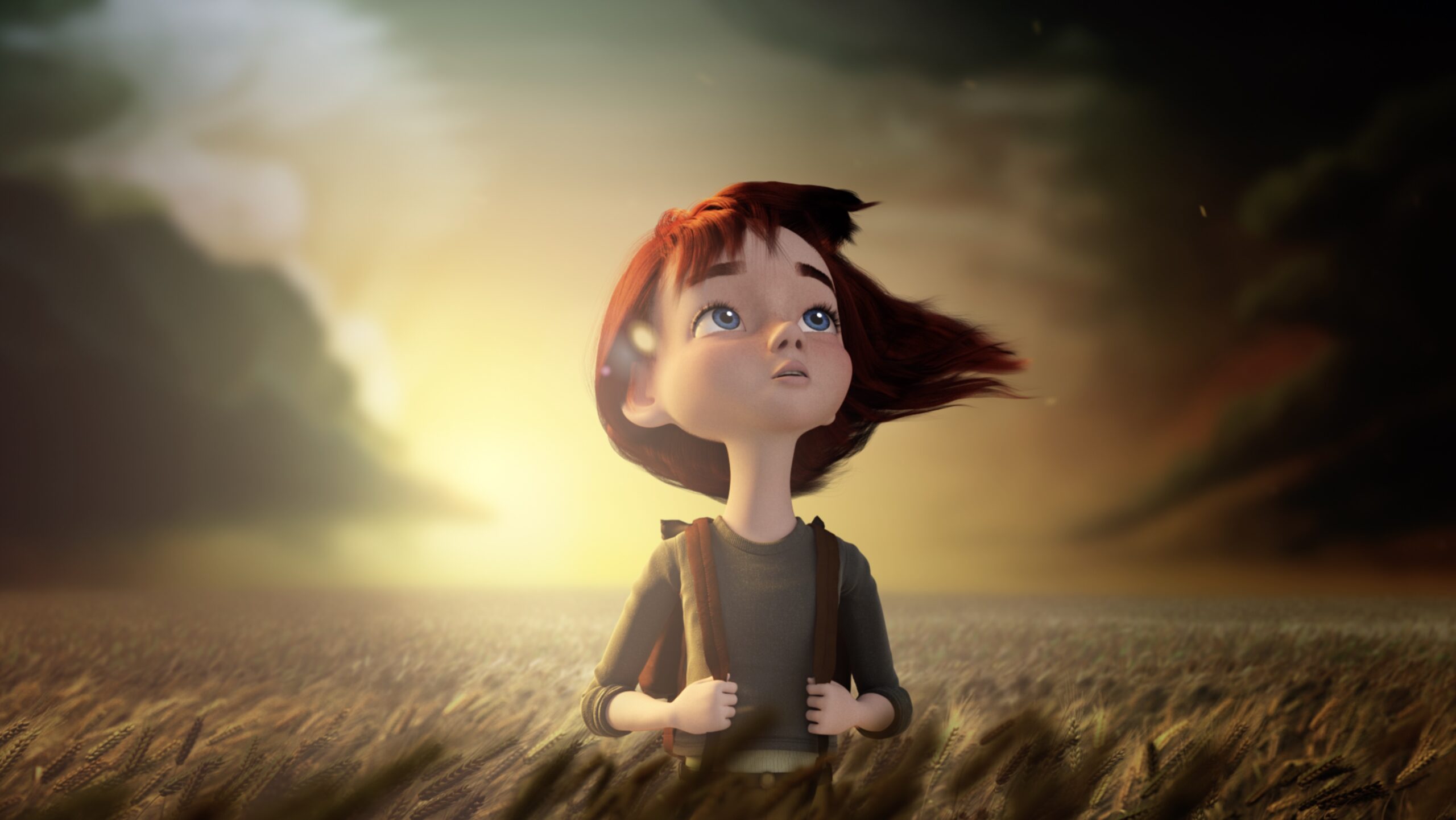 Main character Gemma in the middle of the fields of the new Nullaboo Hullabaloo teaser trailer